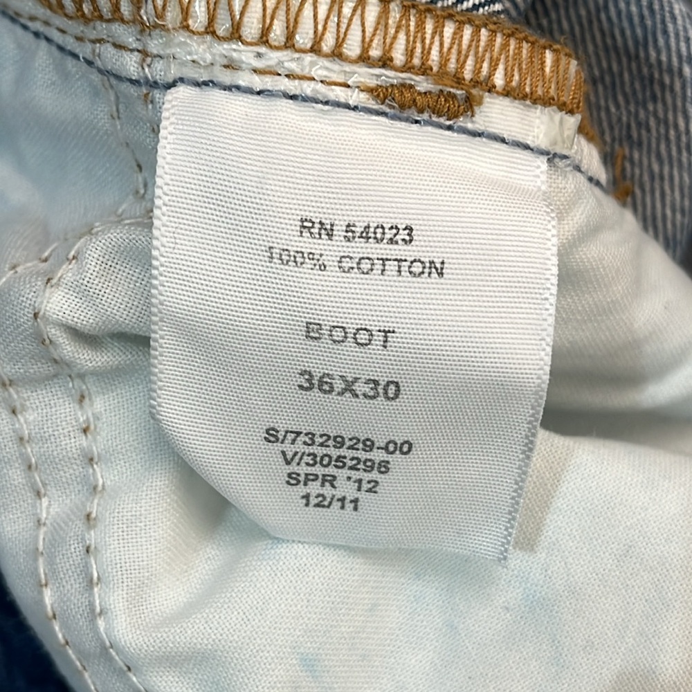 GAP 1969 BOOT CUT JEANS  DESTRUCTED Men’s 36x30 NWT - Picture 10 of 15